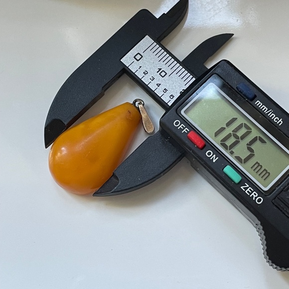 Vintage Butterscotch Baltic Amber Pendant 875 Silver USSR - Picture 11 of 11